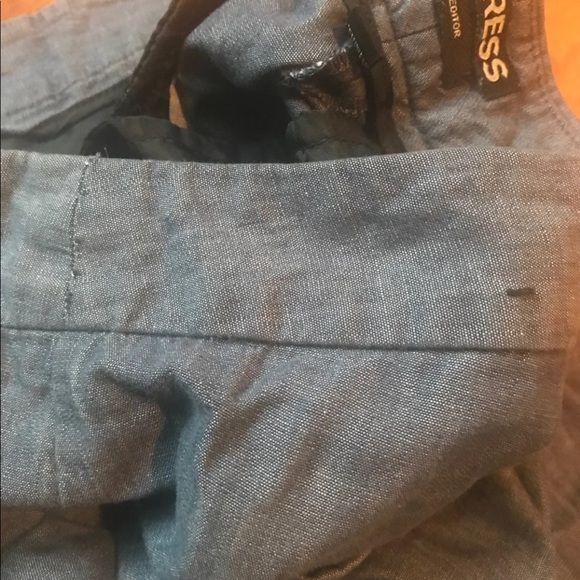 EXPRESS Editor Blue Denim Summer Capri Pants 4 - Picture 8 of 8